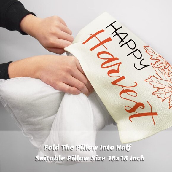 New Fall Decor Pillow Covers 18x18 Set of 4 - Picture 7 of 9